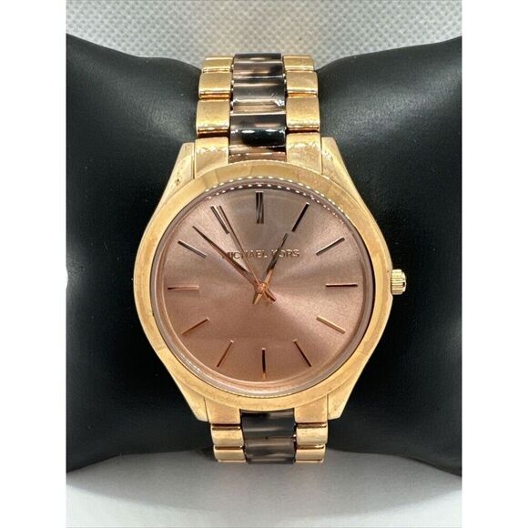 Michael Kors Slim Runway MK4301 Women's Analog Rose Dial Quartz Watch JNA654 - Picture 1 of 11